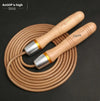 Fitness Weight Loss Exercise Slimming And Fat Burning Cowhide String Beech Handle Skipping Rope - My Store of soluchion